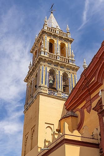Triana, Seville, Andalusia, Spain. Santa Ana Church. Art Print